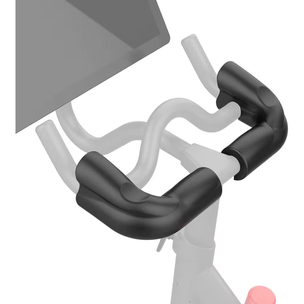 Black and White Exercise Bike Handlebar Grips